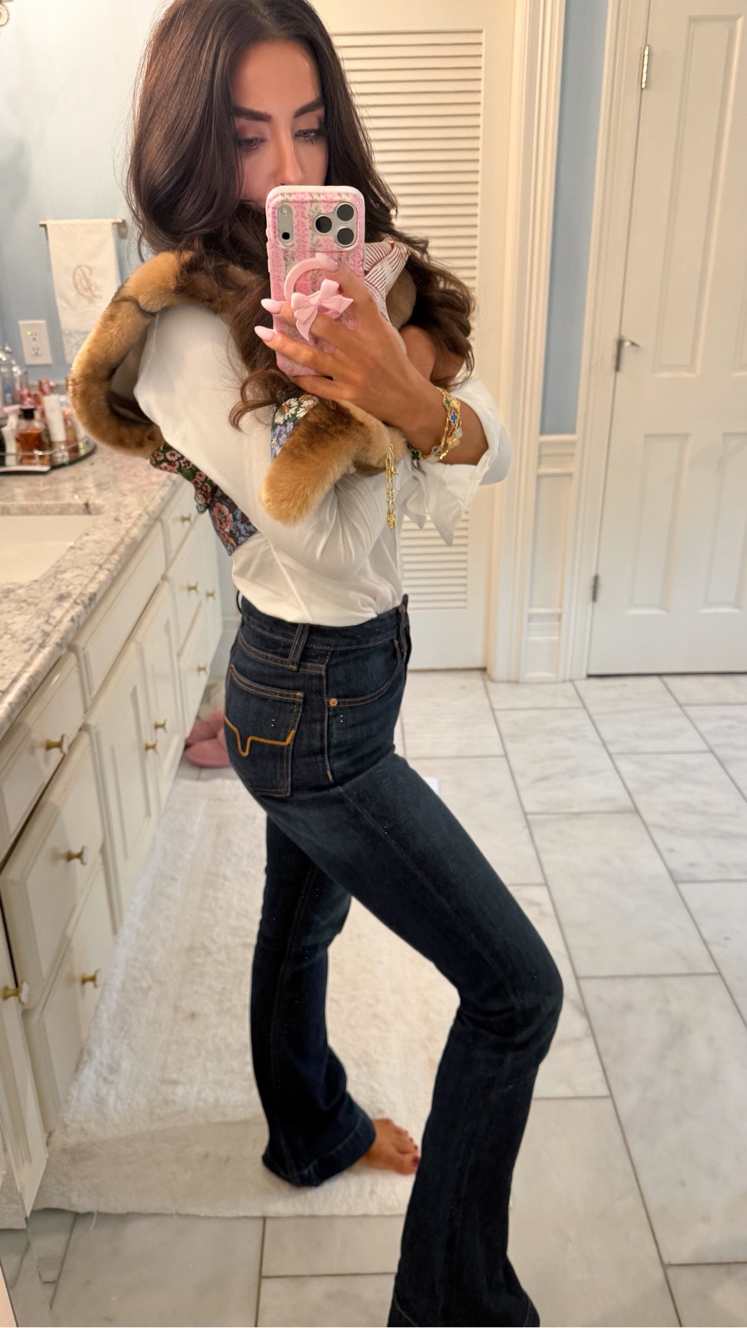 The cowgirls knew what they were doing all along… Linked the exact pairs I ordered. This is “Jennifer” and be sure to order 2 sizes down for a fitted look like I’m wearing. I’m I usually a 4 and wearing the 0.