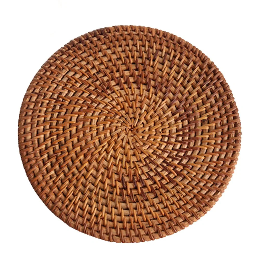 LOVEVER 7.87 in Round Woven Placemats Plate Chargers Set of 1  Boho Farmhouse Rustic Woven Place ... | Walmart (CA)