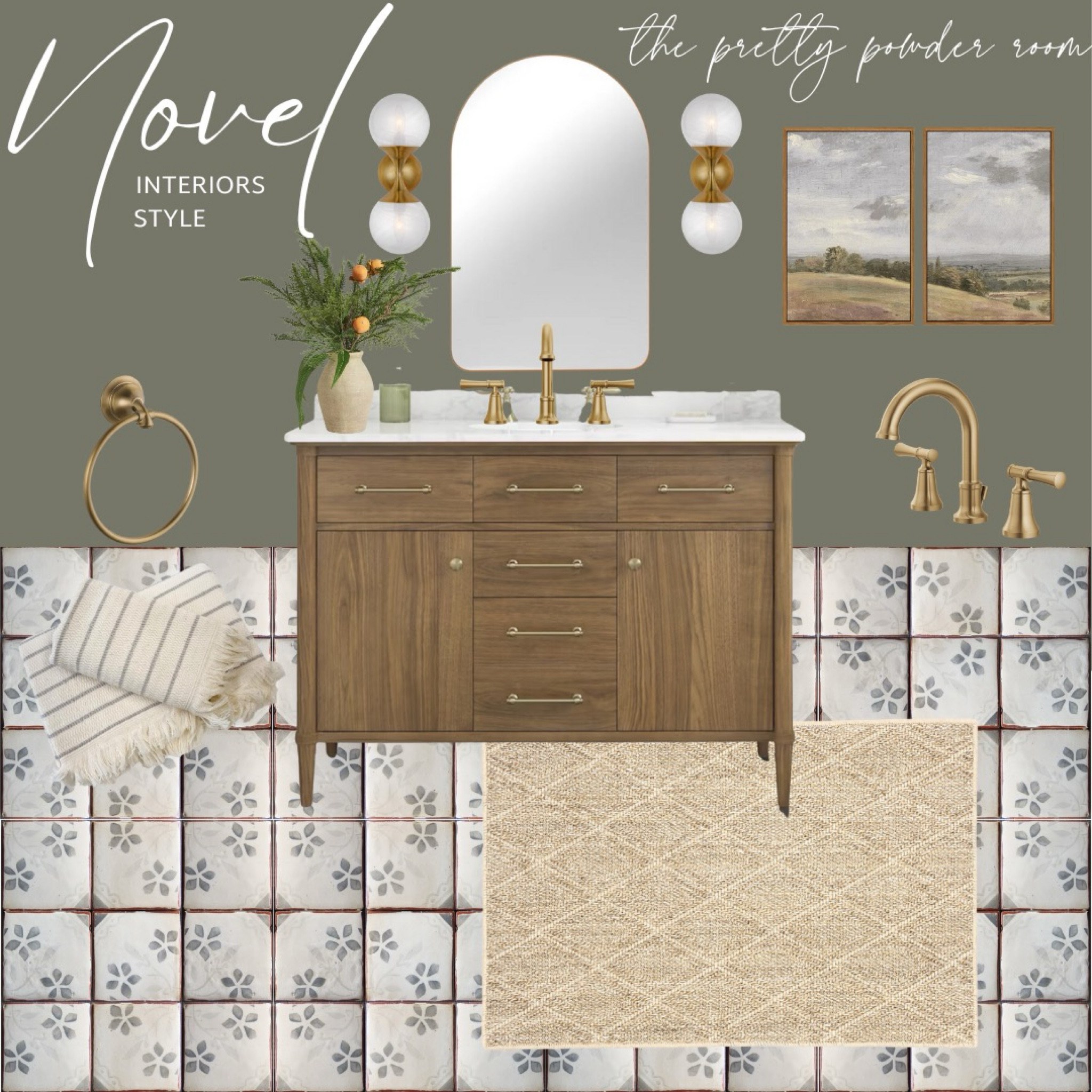 The prettiest powder room! Holiday inspired!

#LTKhome #LTKSeasonal #LTKHoliday