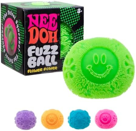 Schylling NeeDoh Fuzz Ball - Sensory Toy with a Velvet Texture and Soft Cloud Squish - Wavy Patte... | Amazon (US)