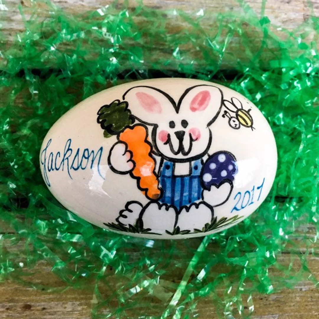 Bunny Egg - Personalized Ceramic Easter Eggs | Etsy (US)