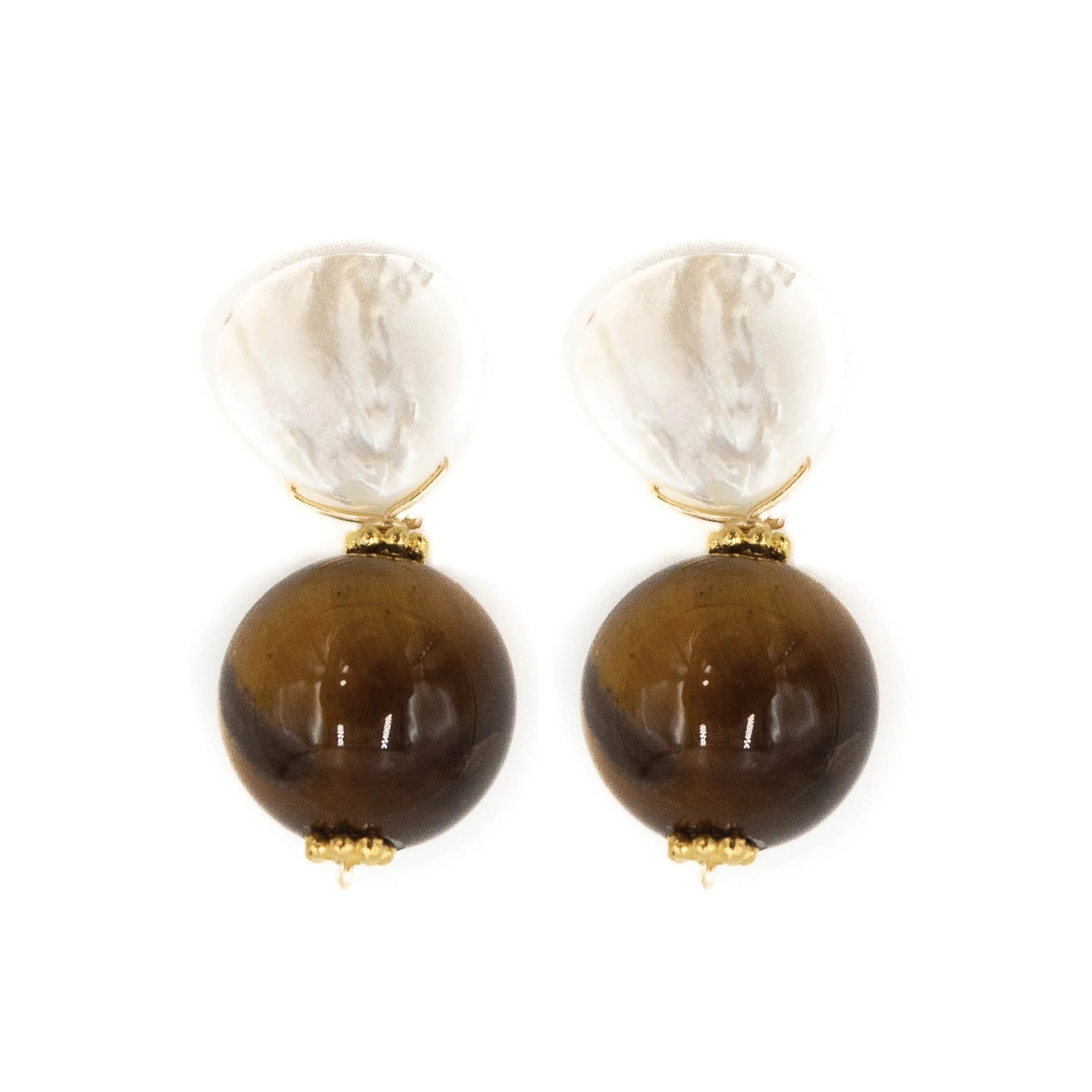 Claire Earring, Tiger Eye | Hazen & Co