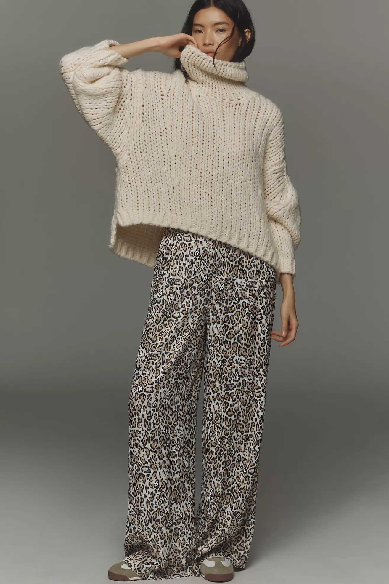 Maeve Printed Pull-On Pants | Anthropologie (US)