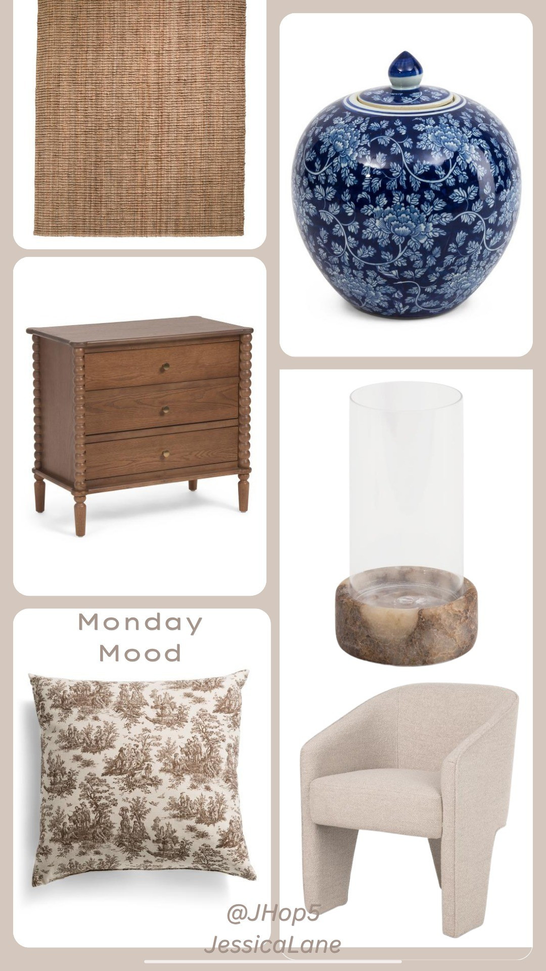 Upgrade your space with these gorgeous TJ Maxx home new arrivals. This classic wood dresser and textured accent chair pair beautifully with timeless blue and white accents.#tjmaxxfinds #homedecor #neutralhome #interiordesign

#LTKHome #LTKSeasonal