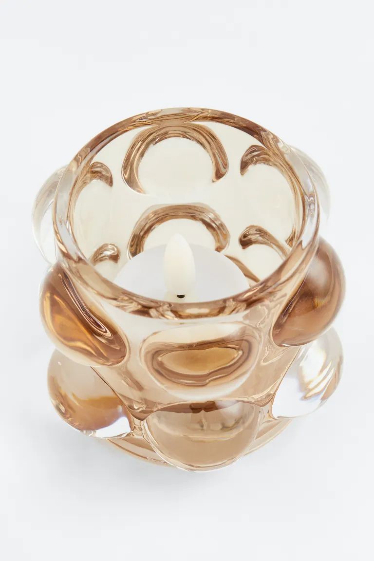 Bubbled Glass Tea Light Holder | H&M (US + CA)