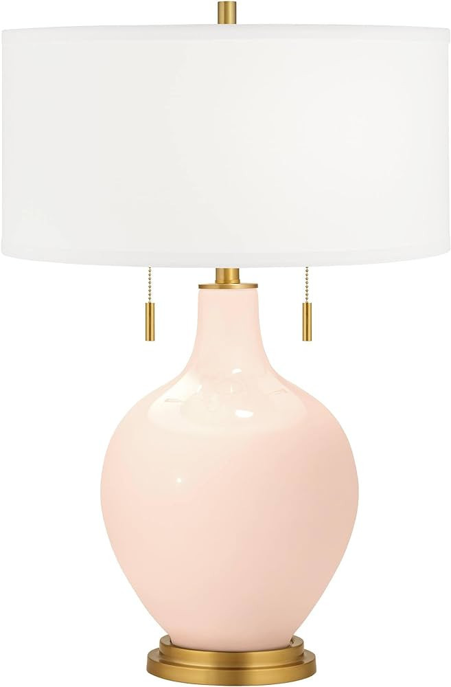 Color + Plus Linen Toby Brass Accents Table Lamp | Amazon (US)