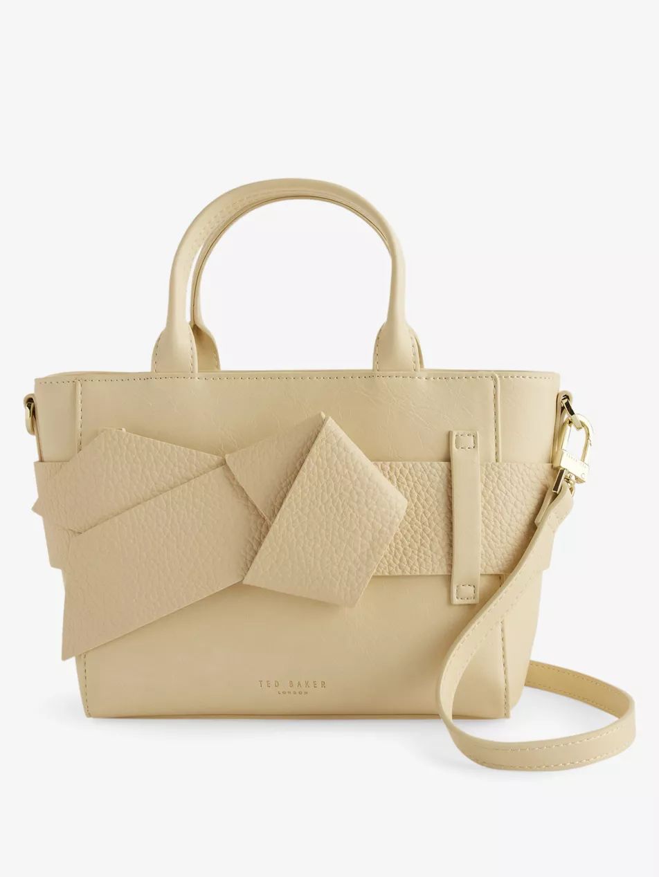 Jimisie knot-embellished faux-leather hand bag | Selfridges