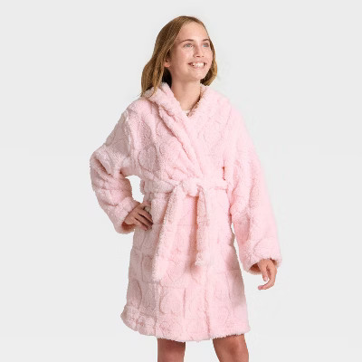 Girls' Hearts Robe - Cat & Jack™ Pink M | Target