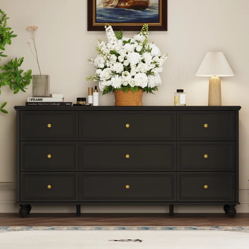 Felomina 9 Drawer 63'' W Solid Wood Chest | Wayfair North America