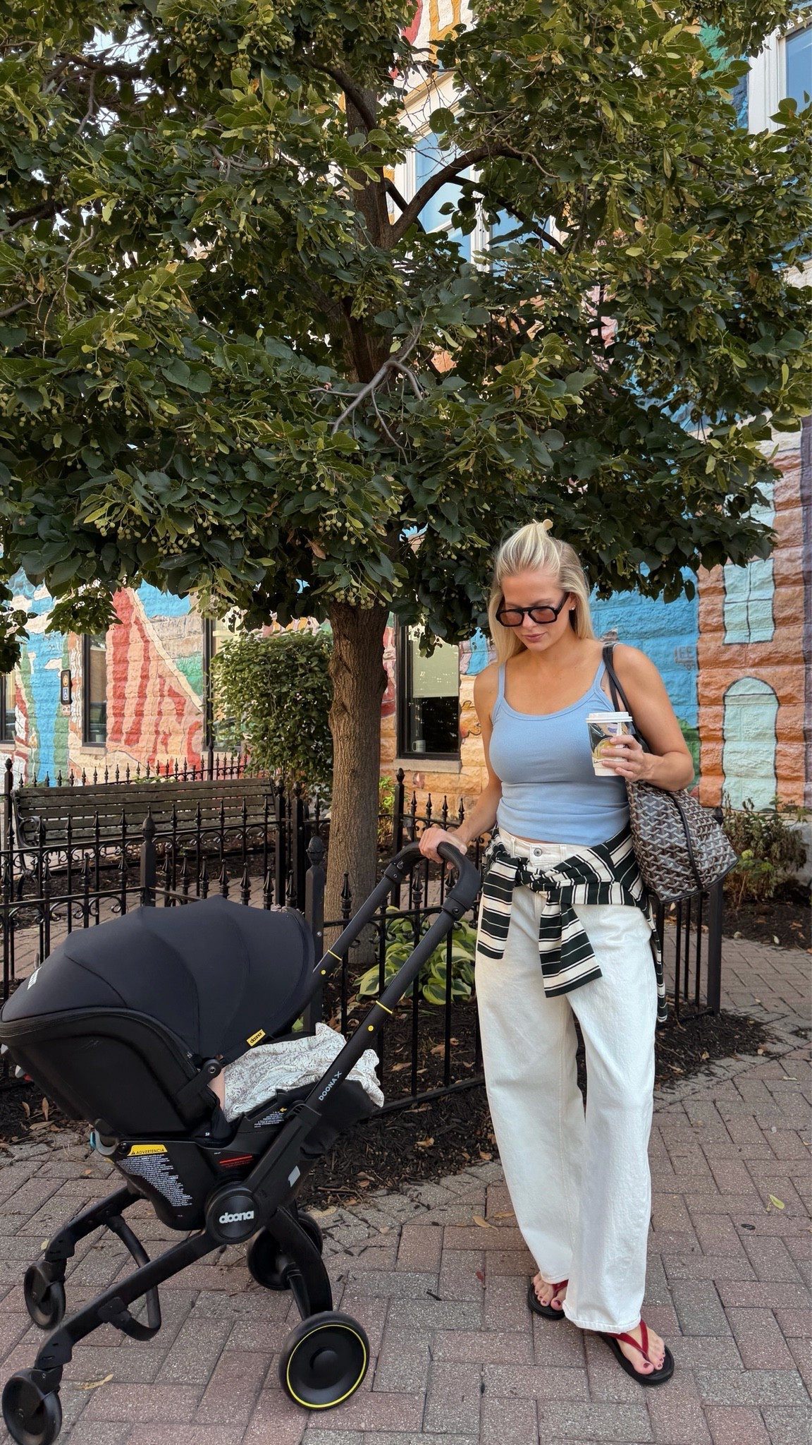 SIZE: med in tank (now sold out from Aritzia -linked similar), med in tee (tied around waist), 29 reg in jeans (sized up for pp), linked similar shoes! #kathleenpost Postpartum outfit, newborn phase, newborn baby, summer outfit Inspo, fall transition outfit

#LTKootd #LTKmomlife #LTKdayinmylife