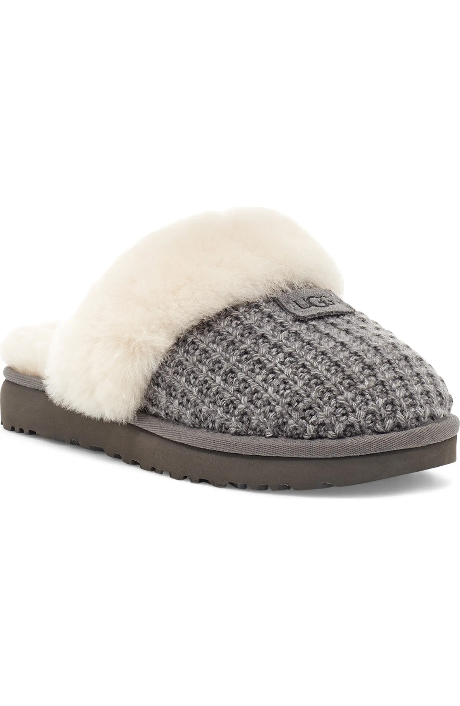Cozy Knit Genuine Shearling Slipper (Women) | Nordstrom