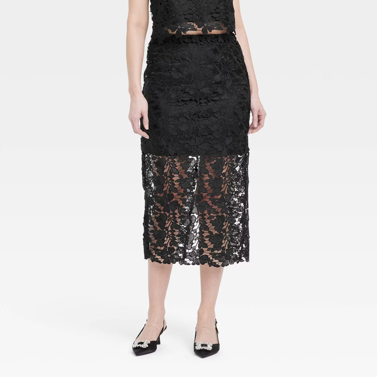 Women's Lace Midi A-Line Skirt - A New Day™ | Target