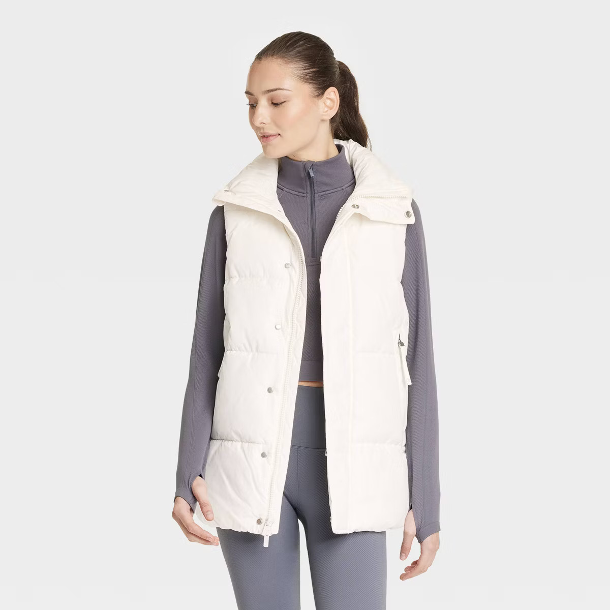 Women's Long Puffer Vest - All In Motion™ | Target