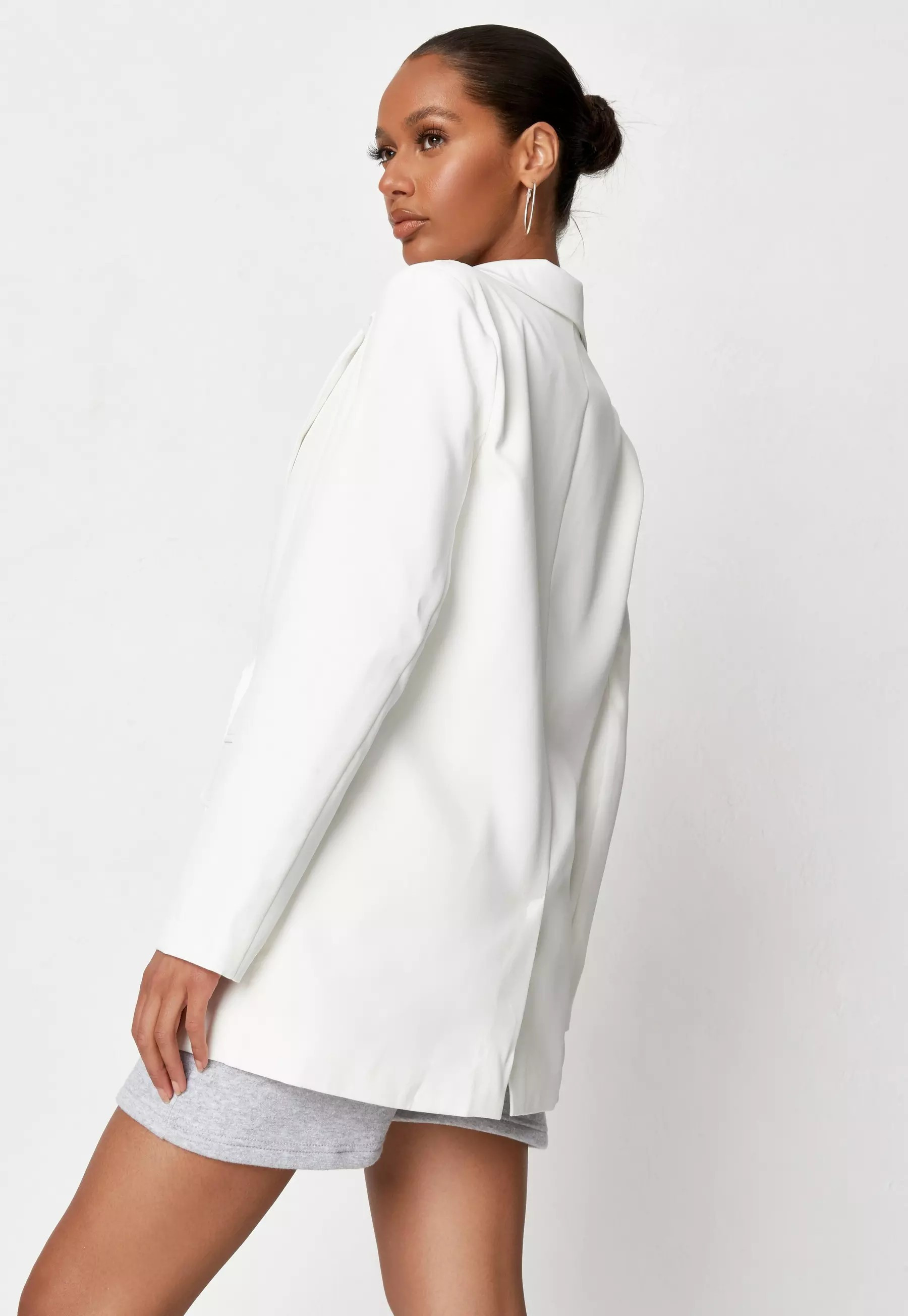 White Longline Tailored Blazer | Missguided (US & CA)