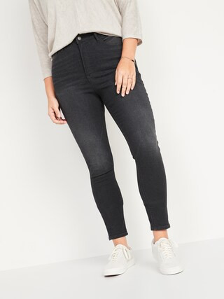 Extra High-Waisted Rockstar 360° Stretch Super Skinny Black Jeans for Women | Old Navy (US)