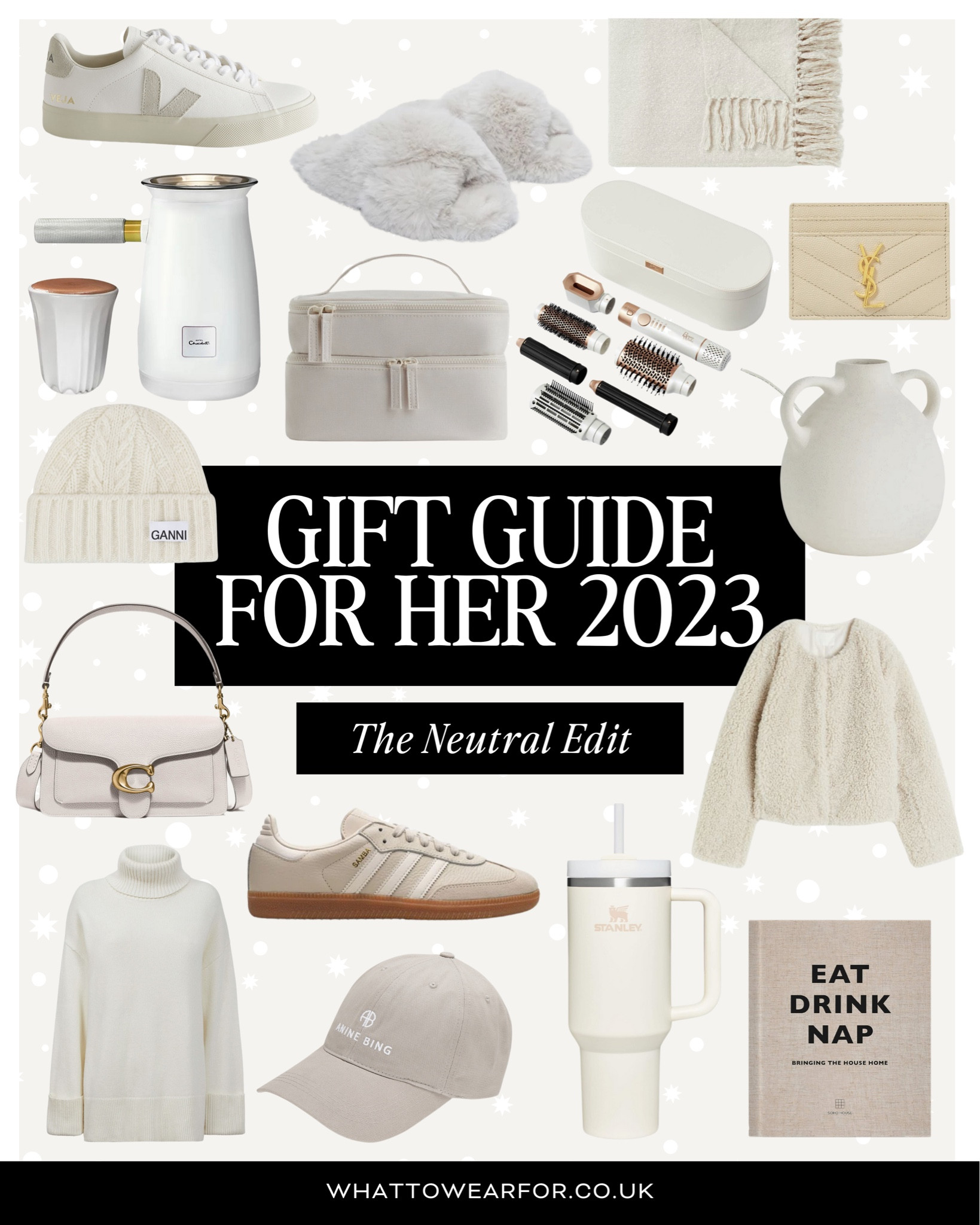Gift Guide for Her: Neutrals 🎄

Fashion, high street, stocking fillers, under £50, under £100, coach bag, adidas samba, Veja trainers, Teddy coat, GHD, saint Laurent, hotel chocolat, roll neck, reiss, anine bing cap, Ganni 

#LTKeurope #LTKGiftGuide #LTKHoliday
