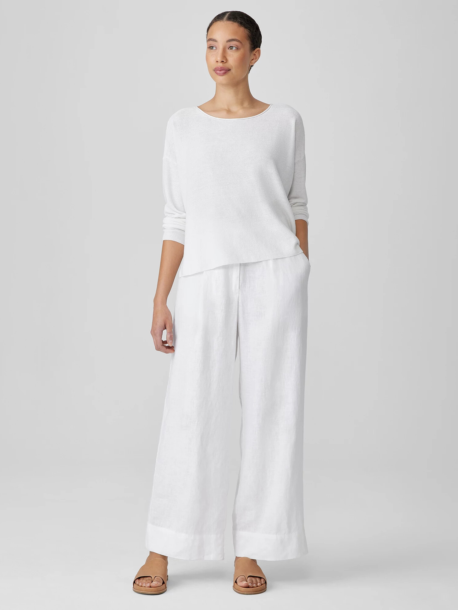 Organic Linen Trouser Pant | Eileen Fisher