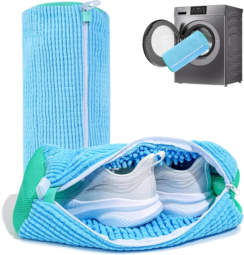 Shoe Washing Machine Bag: Laundry Shoe Bag for Washer and Dryer - 2pc Reusable Shoe Cleaning Bag ... | Amazon (US)