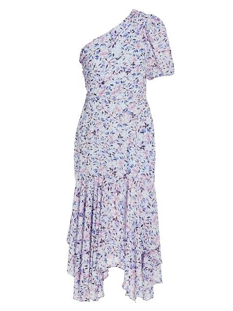 Santorini Floral-Print One-Shoulder Dress | Saks Fifth Avenue