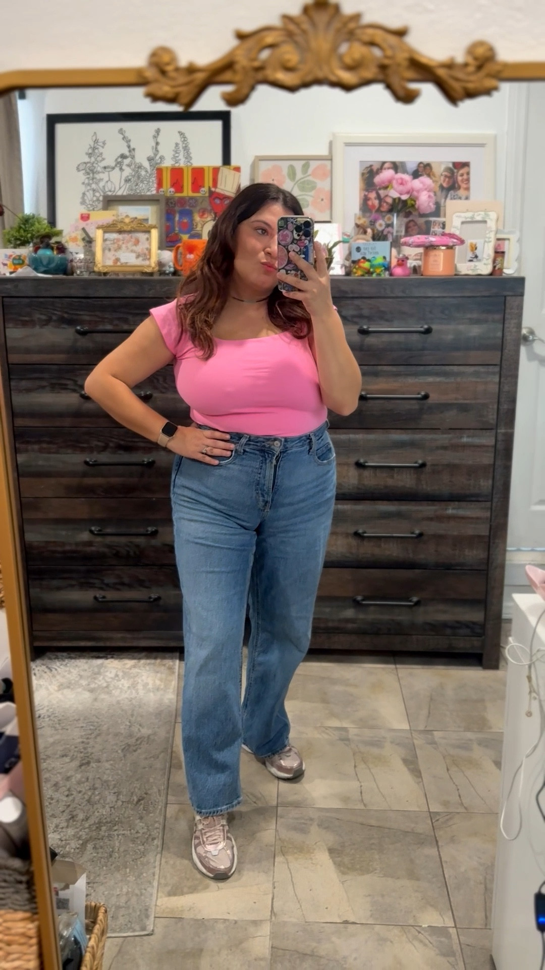 A casual outfit for work!
Top-large
Jeans- size 10 

#workoutfits#casualoutfits 

#LTKMidsize #LTKFindsUnder50 #LTKWorkwear