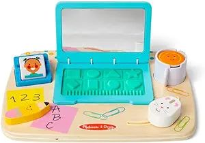 Melissa & Doug Wooden Work & Play Desktop Activity Board Infant and Toddler Sensory Toy - FSC-Cer... | Amazon (US)