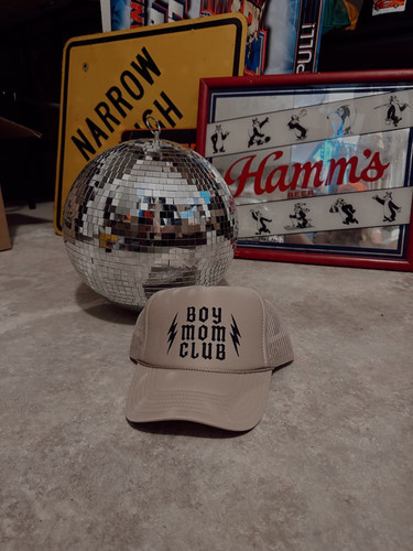 Boy Mom Club Trucker Hat | Saddle | Slater Vintage