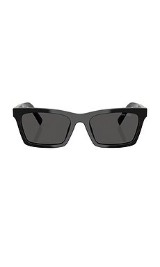 Miu Miu Rectangle Sunglasses in Black from Revolve.com | Revolve Clothing (Global)