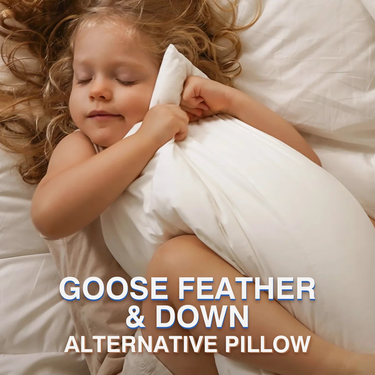 Luxury Goose Feather Pillows With Cotton Cover, Goose Down Support Pillow (Set of 2) | Wayfair North America