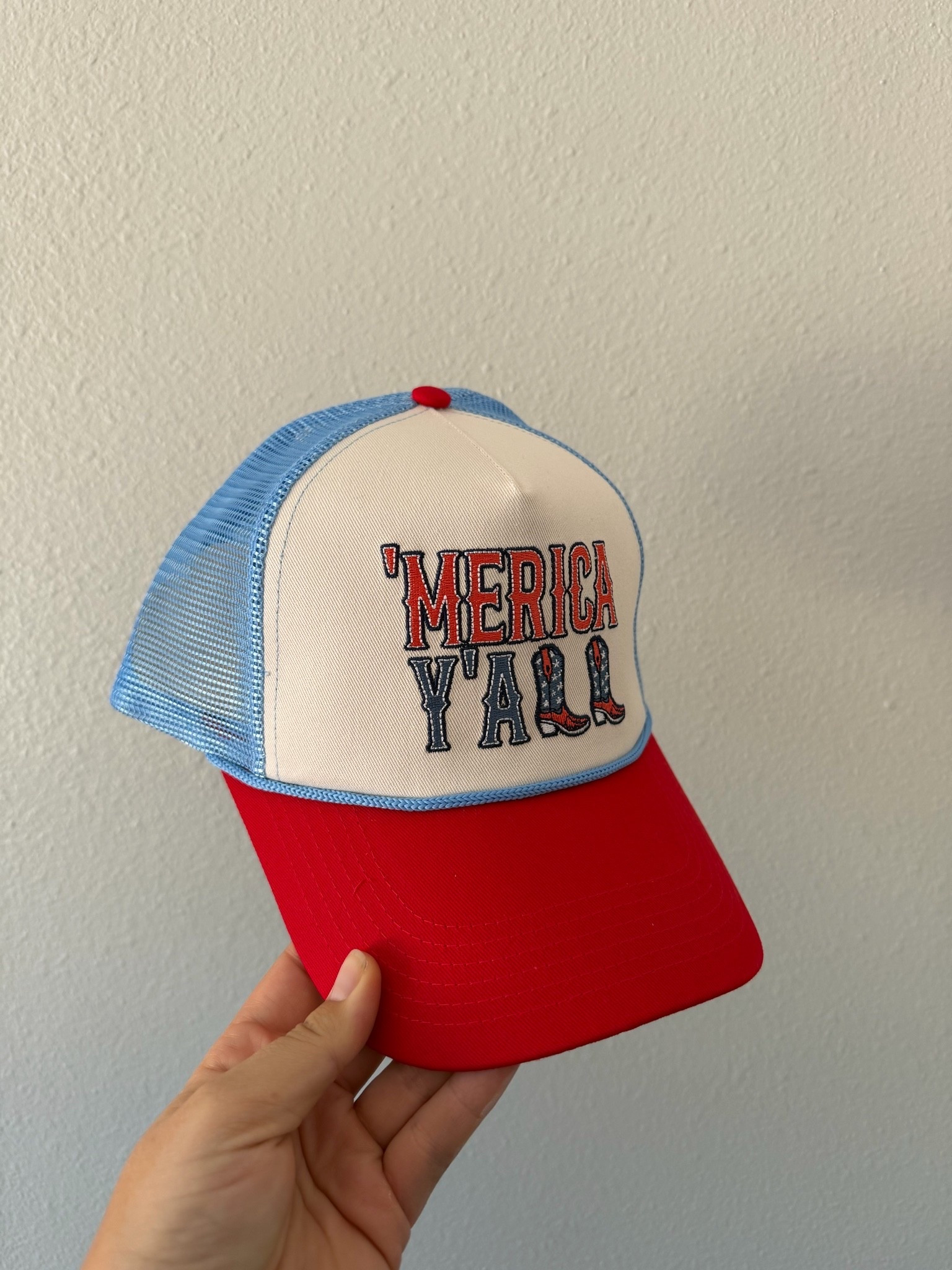 Cutest 4th of July trucker hat!

#LTKootd #LTKSwim #LTKgrwm