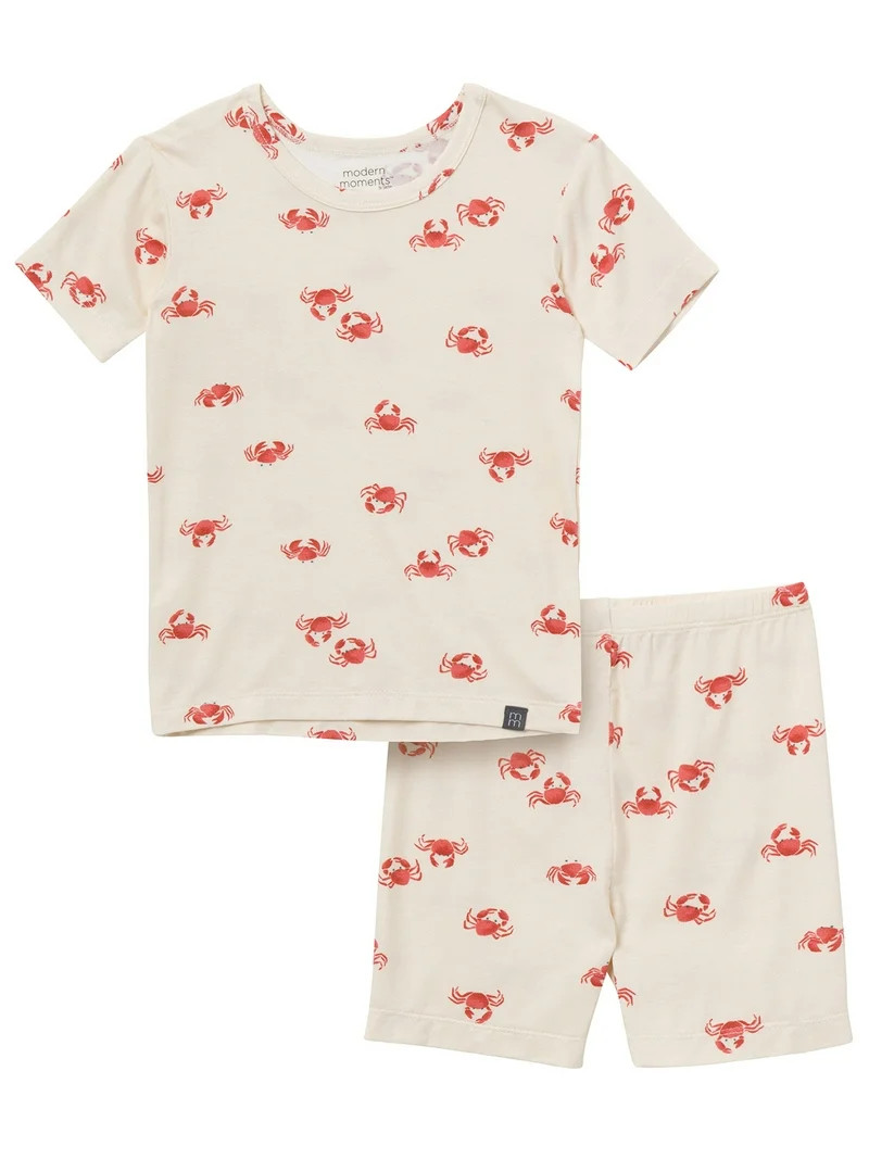 Modern Moments by Gerber Toddler Neutral Super Soft Pajama Short Set, 2-Piece, Sizes 12M-5T | Walmart (US)
