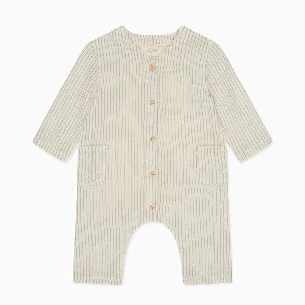 Striped Muslin Romper | Baby Mori (US)
