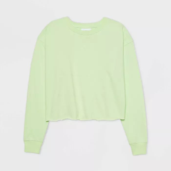 Women's Cropped Lounge Top - Colsie™ Neon Green | Target