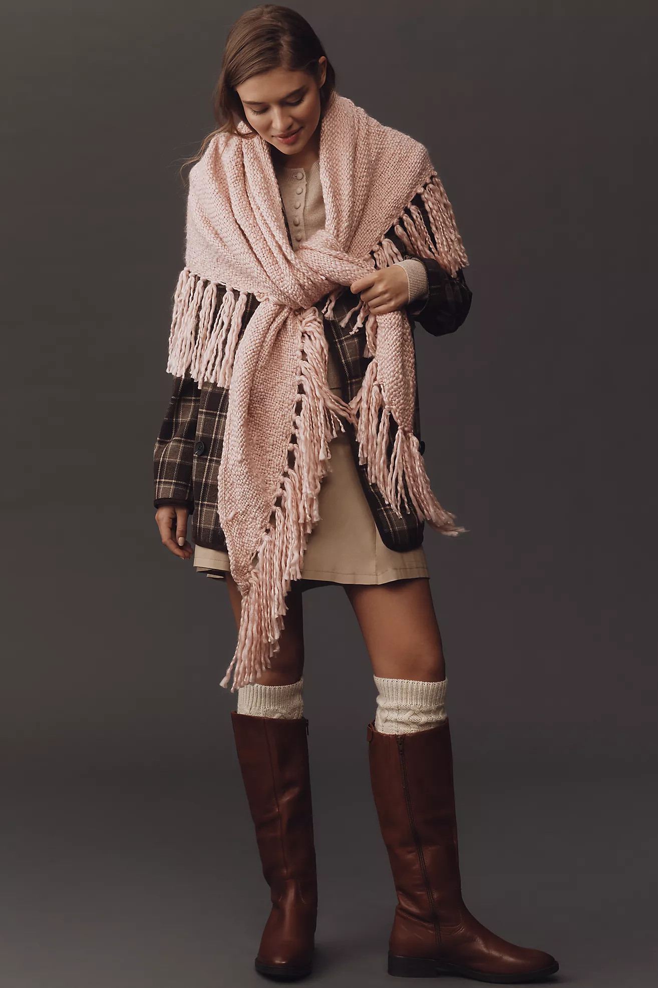By Anthropologie Oversized Fringe Wrap | Anthropologie (US)