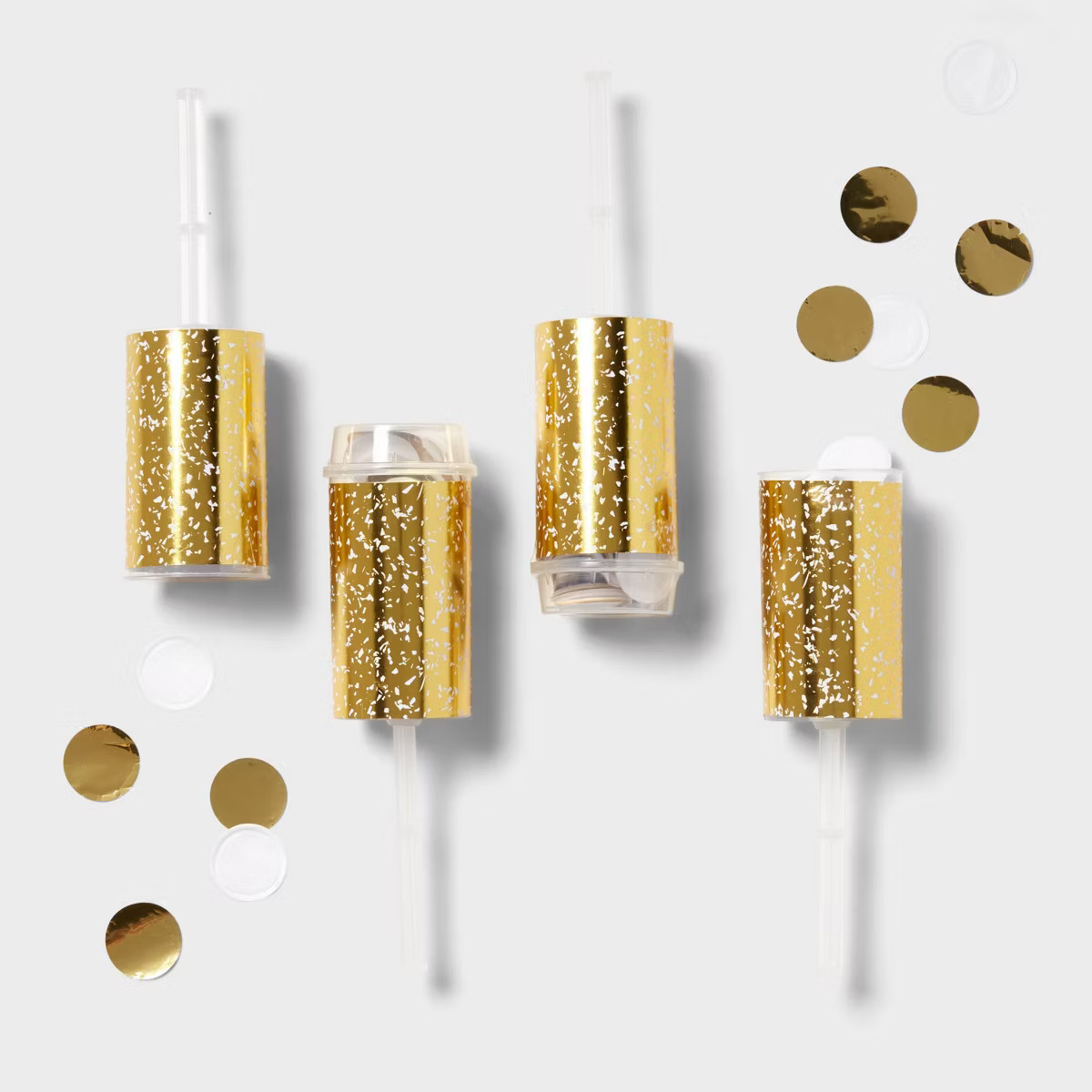 4ct Confetti Party Poppers Gold - Spritz™ | Target