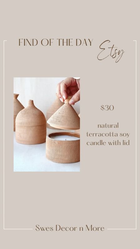 Beautiful and unique terracotta candle with lid

#LTKunder50 #LTKSeasonal #LTKhome