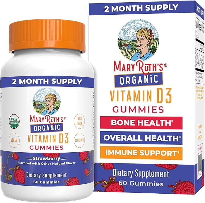 MaryRuth's Organic Vitamin D3 Gummies | 1000 IU | USDA Organic | Immune Support| Bone Health | Mu... | Amazon (US)