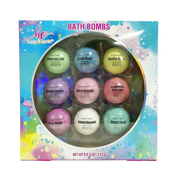 Body   Earth 9pc Bath Bomb Set - Walmart.com | Walmart (US)