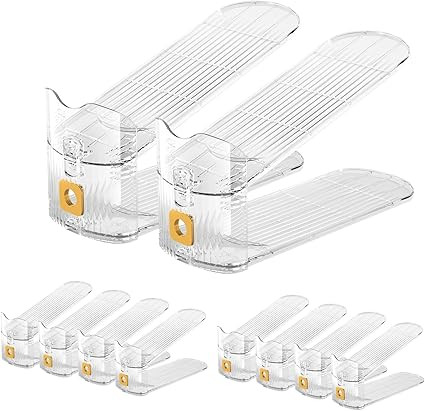 CiBiZi Clear Shoe Slots Organizers 10Pack Shoe Stacker Organizer for Closet Shoe Stackers for a P... | Amazon (US)