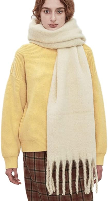 OUNIYA (Premium) Large Chunky Scarf Colorful Cashmere Feel Oversized Scarves Blanket Soft Big Woo... | Amazon (US)