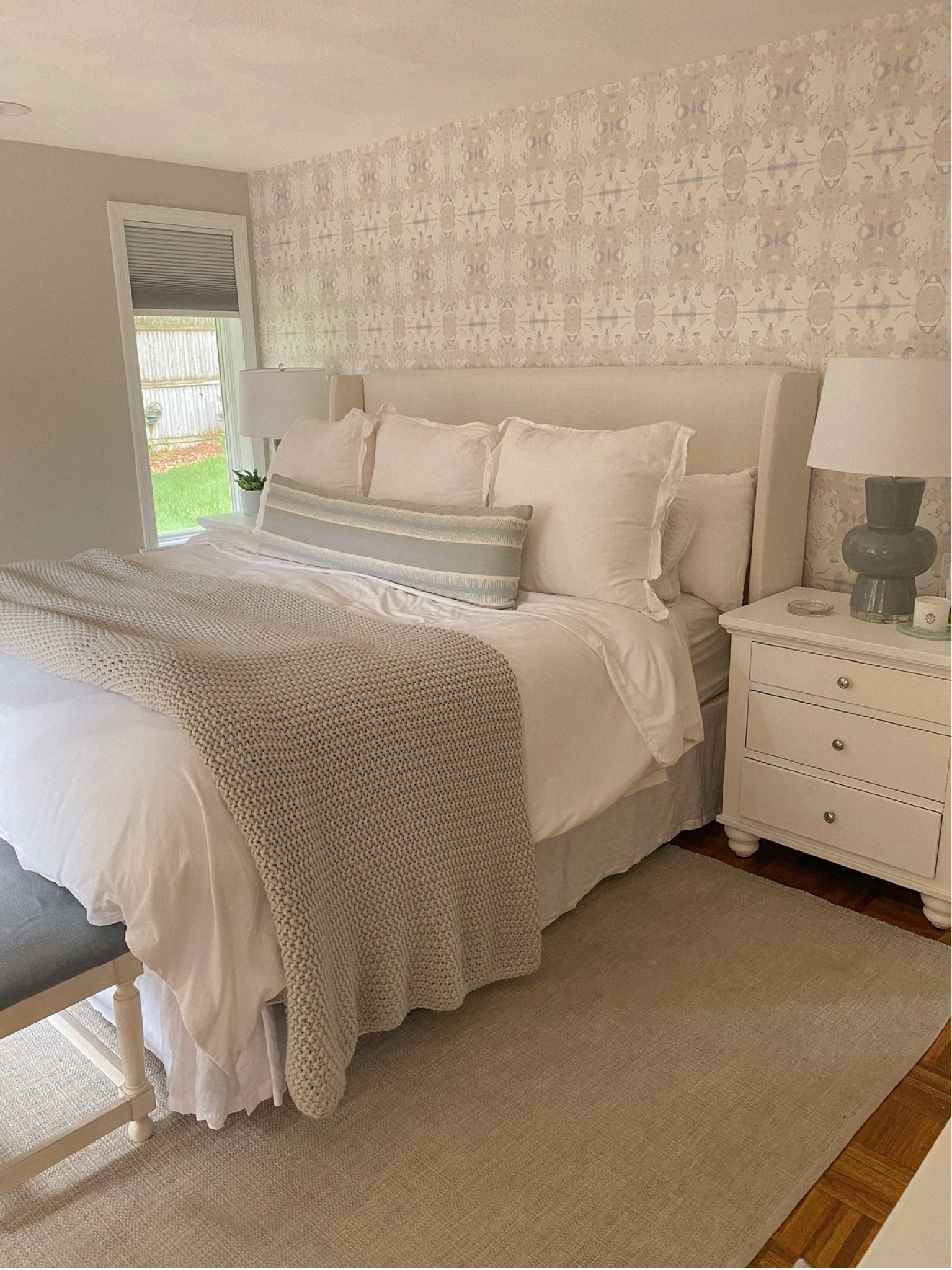 Bedroom Home Decor, Furniture & Bedding

(The duvet is Target and has ties on the inside!) and the rug is a fab neutral. 
pillow inserts, lamps, throw blanket and similar wallpaper, all linked.  My headboard is the Zuma White color!

Neutral coastal bedroom decor // headboard, lumbar pillow, table lamps, white bedding, patterned wallpaper, bedroom rug, white side tables, #bedding #neutralstyle #bedroomdecor #pillowinserts #targetfinds #throwblanket #Bedroomdecor #Target #targetfinds #wovenblanket #Buffy comforter insert #Euro #pillows #lumbar #pillow #rug #headboard peel and stick #patterned #wallpaper #wallpaper #Amazon #Amazonfinds #whitebedroom #mainbedroom #table #lamps #sidelamps #graylamp #winged headboard #cream #tan #duvet #duvetcover #cellajaneblog  white bedding patterned wallpaper bedroom rug white side tables 

Follow me on IG: @briannejohanson 


#LTKSeasonal #LTKsalealert #LTKhome