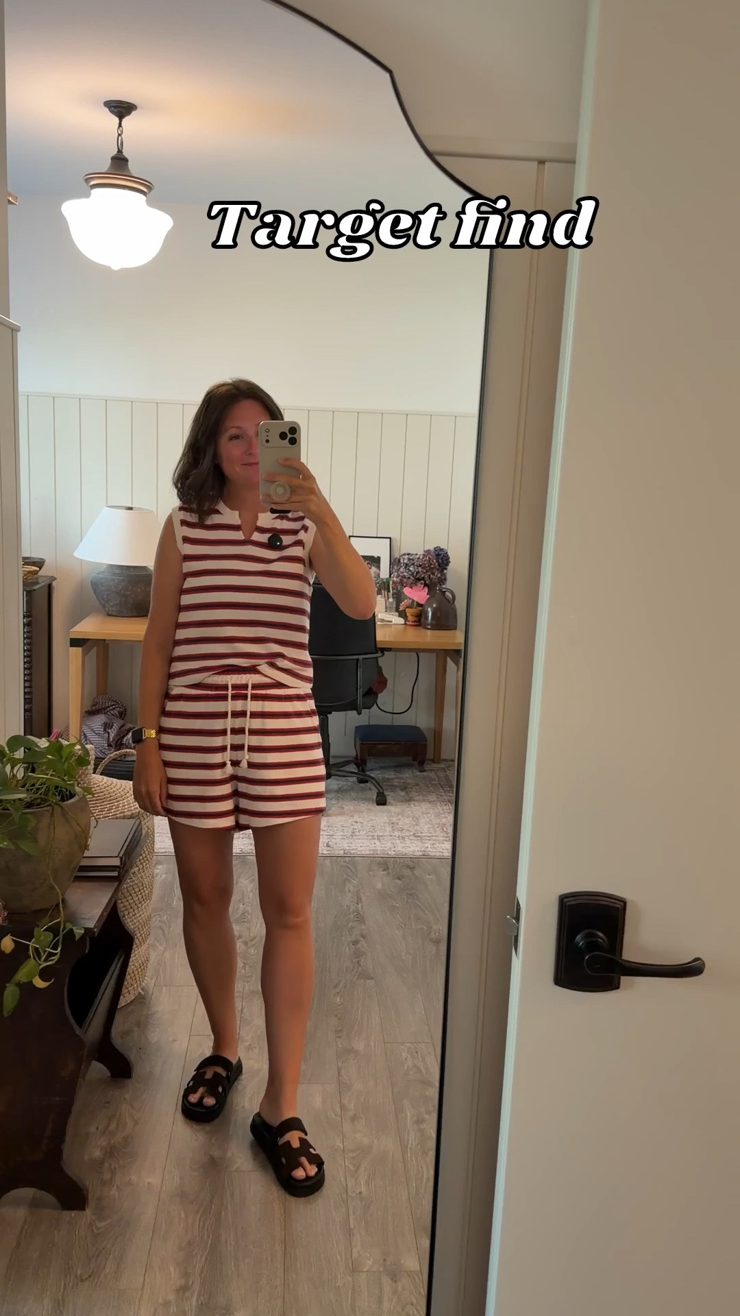 This blue and red striped matching set from Target is the definition of an easy summer outfit. The cozy terry texture is unbelievably soft, lightweight, and comfortable — honestly, I never want to take it off. I love how pulled together it looks while still feeling like loungewear, and the blue stripe gives it that effortless coastal vibe that looks so much more expensive than it is. This is exactly the kind of set I throw on for coffee runs, errands, travel days, or just relaxing at home while still looking cute. Linked both here and wearing a small in both. 🎯 @Target

#LTKsummer #LTKmidsize #LTKstyletip