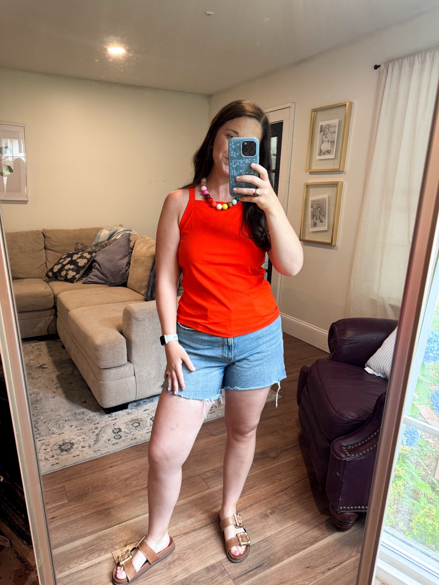 Clemson gameday outfit. Orange tank top. Gameday. New summer outfits