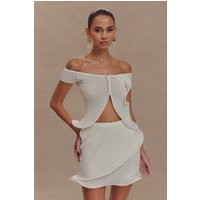 Haisley Off Shoulder Knit Top / Ivory | MESHKI | XXS | MESHKI US