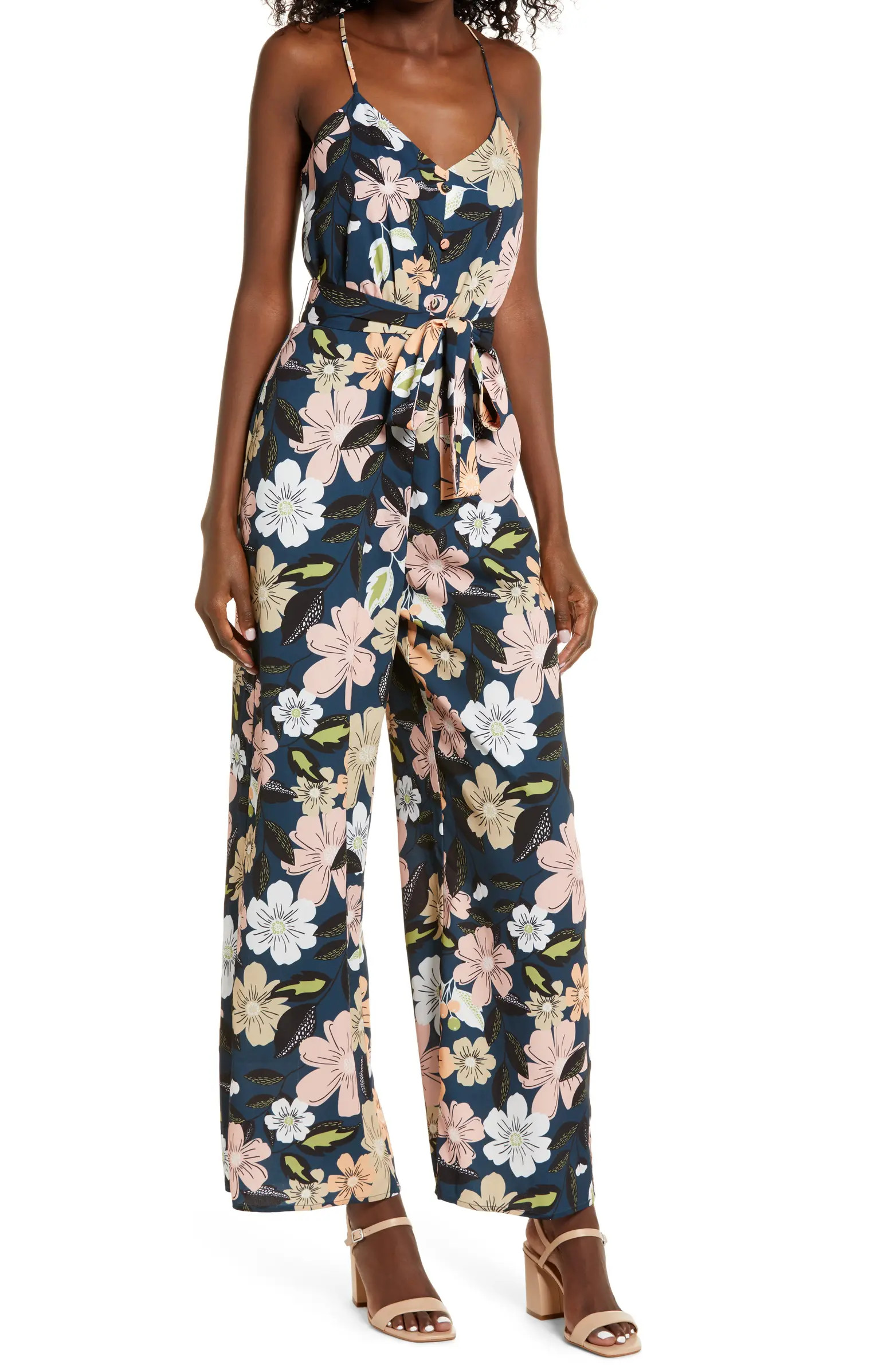 Floral Wide Leg Jumpsuit | Nordstrom