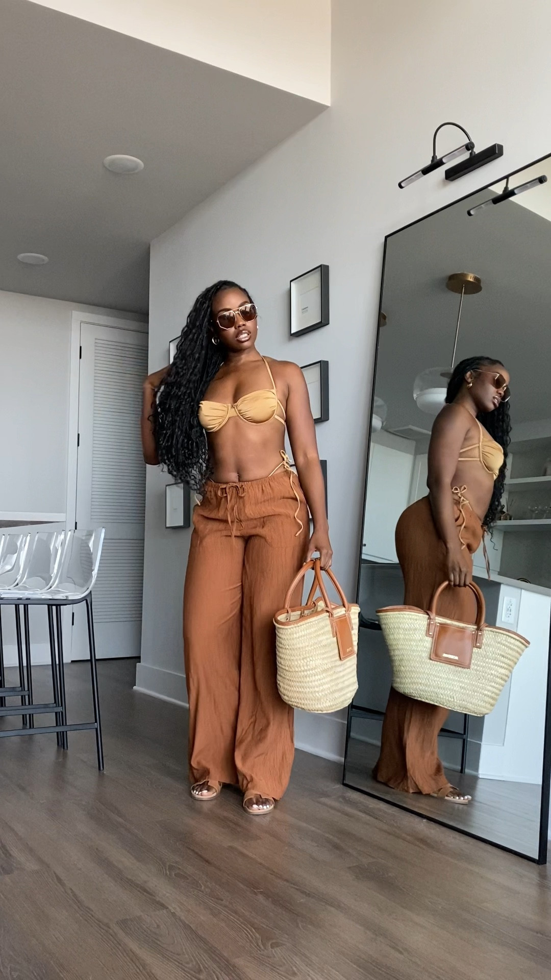 Day 1 of cute vacation outfits! Perfect for the beach or a beach club vibe. Bikini is old PLT, but some similar bikinis are linked! Pants are Zara

#LTKswim #LTKstyletip #LTKFind