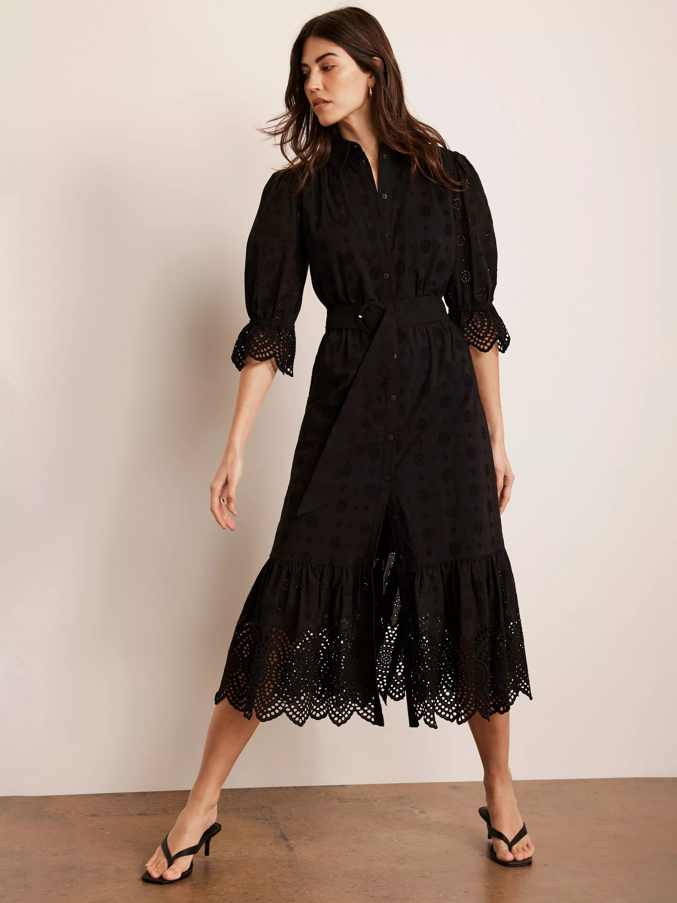 Mint VelvetBroderie Anglaise Shirt Midi Dress | John Lewis (UK)