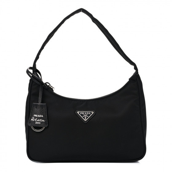 PRADA Tessuto Nylon Mini Re-Edition 2000 Bag Black | Fashionphile
