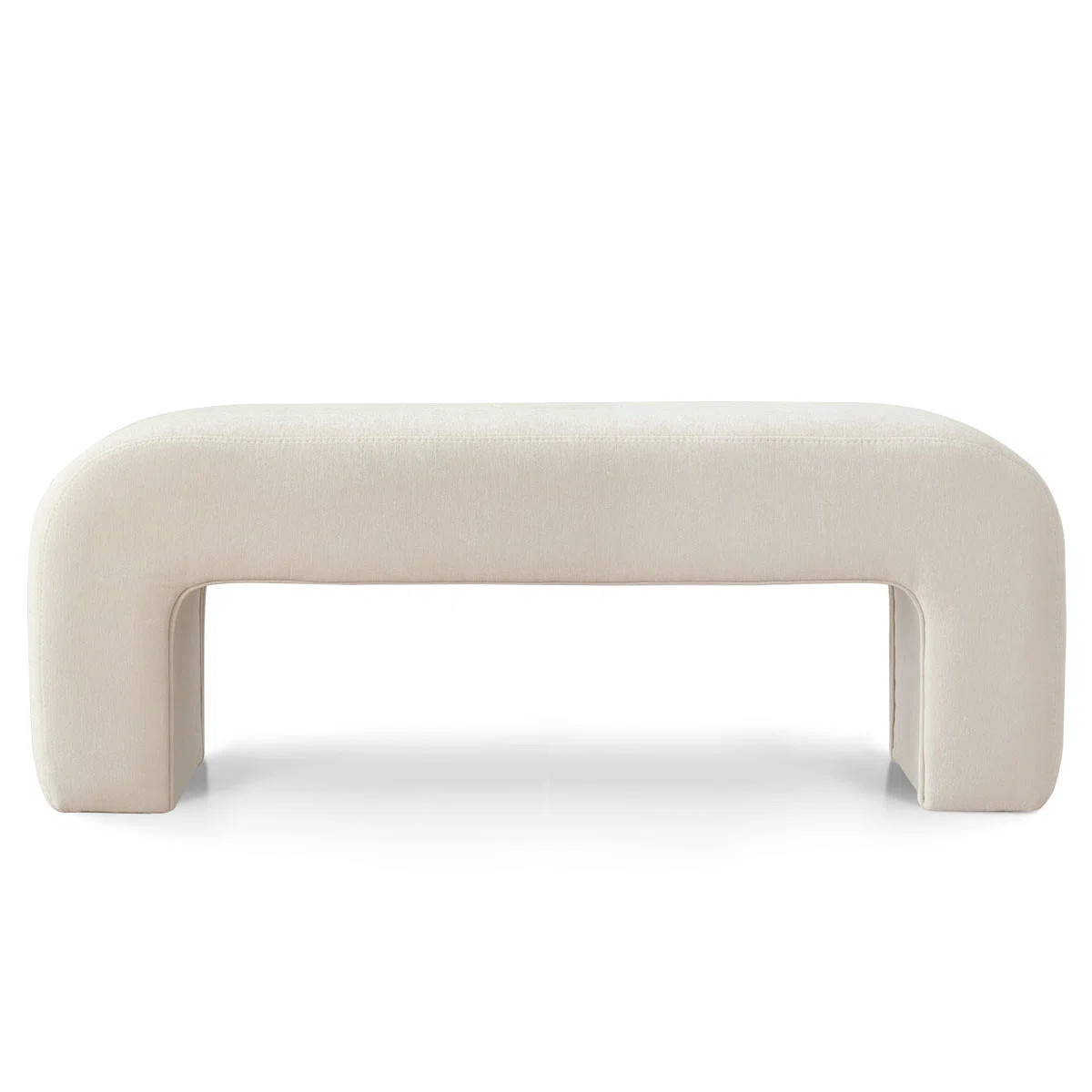 Ichika 47" Chenille Waterfall Bench | Wayfair North America