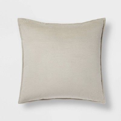 Oversized Cotton Velvet Square Pillow Sage - Threshold&#8482; | Target