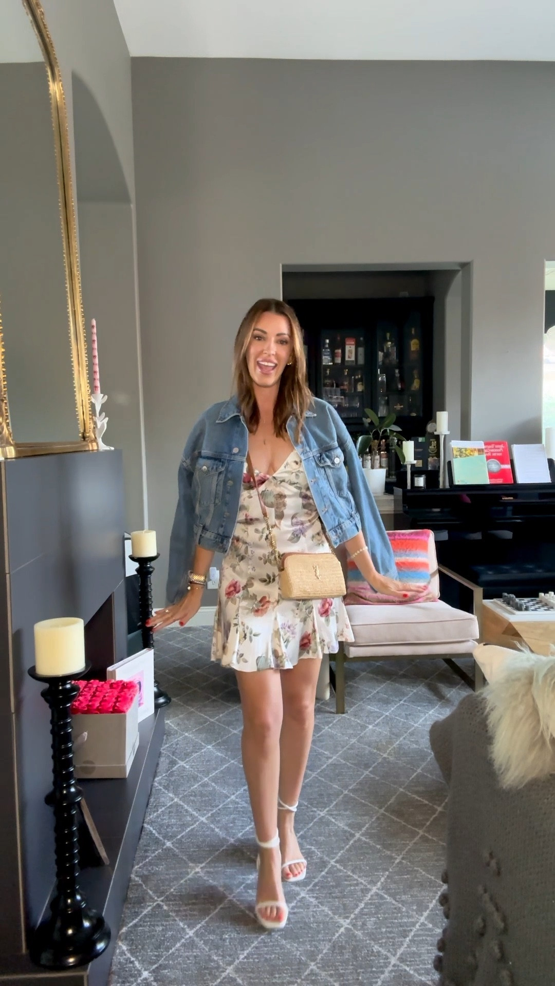 Floral dress with a cropped denim jacket is the combo of summer (this summer and every summer) 🤌🏼

Everything is TTS. Wearing XS in the jacket and a size 2 in the dress. 

#LTKStyleTip #LTKOver40 #LTKSaleAlert